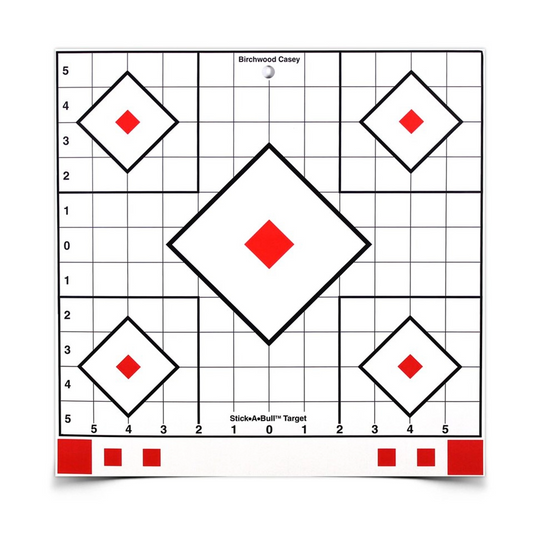 Stick-A-Bull 12 Inch Adhesive Sight-In Target, 5 Targets - 55 Pasters