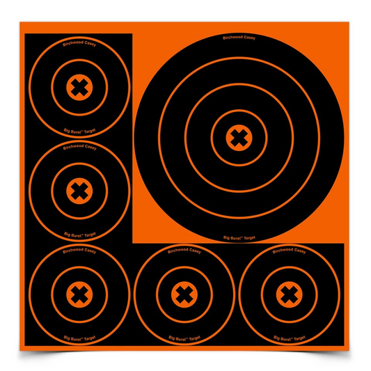 Big Burst 8 Inch & 4 Inch Bull's-Eye Target, 3 Sheets